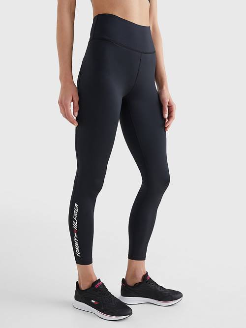 Black Tommy Hilfiger Sport High Rise 7/8 Women\'s Leggings | TH198QUZ