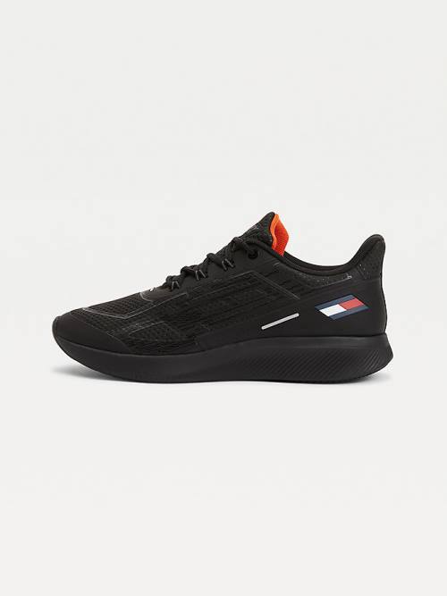 Black Tommy Hilfiger Sport Lace-Up Men's Sneakers | TH243DVM