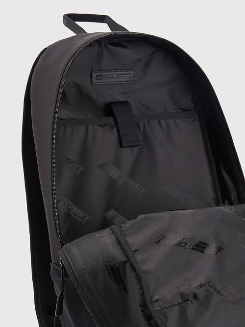 Black Tommy Hilfiger Sport Logo Backpack Men's Bags | TH793QXE