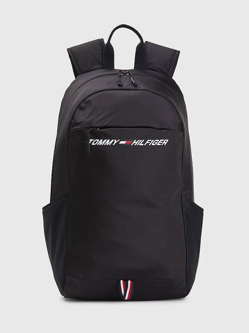 Black Tommy Hilfiger Sport Logo Backpack Men\'s Bags | TH793QXE