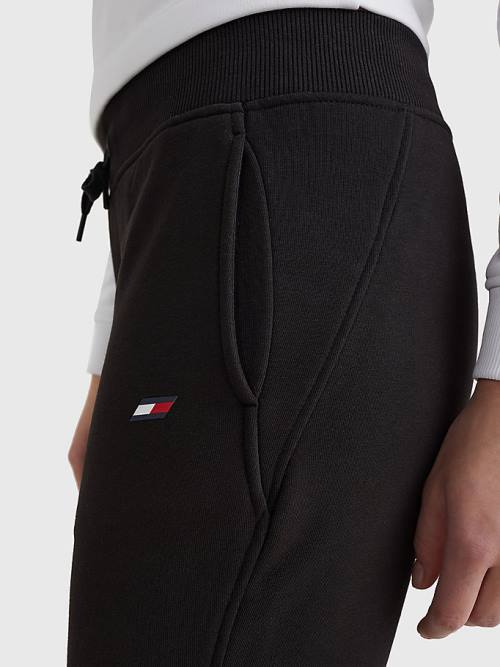 Black Tommy Hilfiger Sport Organic Cotton Joggers Women's Pants | TH347UJP