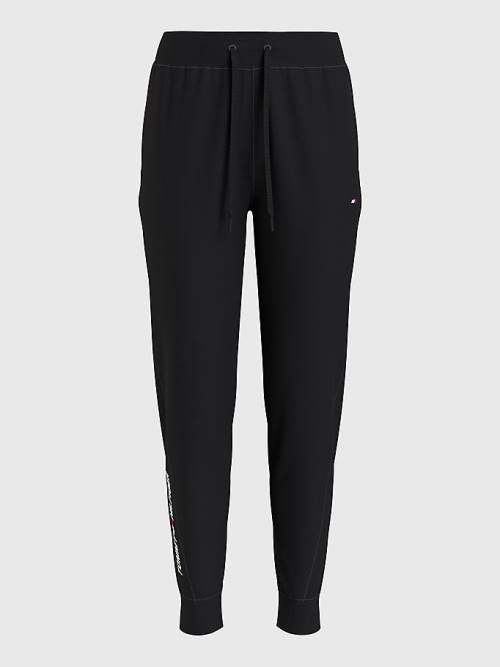 Black Tommy Hilfiger Sport Organic Cotton Joggers Women's Pants | TH347UJP