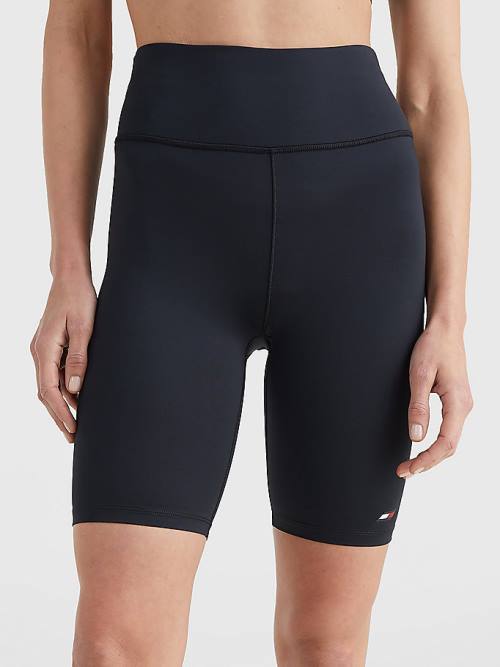 Black Tommy Hilfiger Sport Performance Skinny Fit Women\'s Shorts | TH930WPK