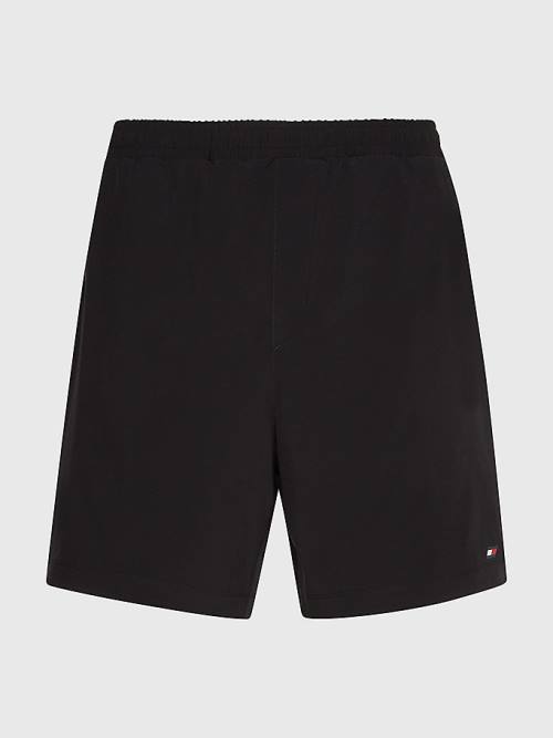 Black Tommy Hilfiger Sport Signature Recycled Men's Shorts | TH956JHR