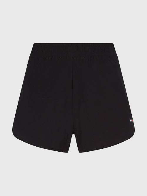 Black Tommy Hilfiger Sport Stretch Woven Women\'s Shorts | TH398MAB