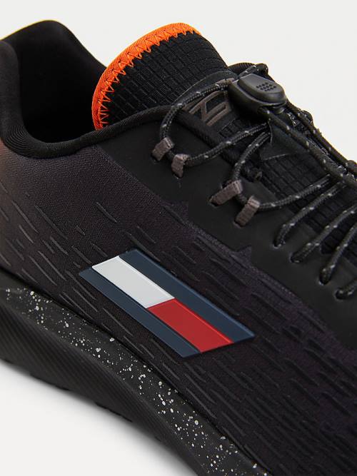 Black Tommy Hilfiger Sport Trail Men's Sneakers | TH647ZWA