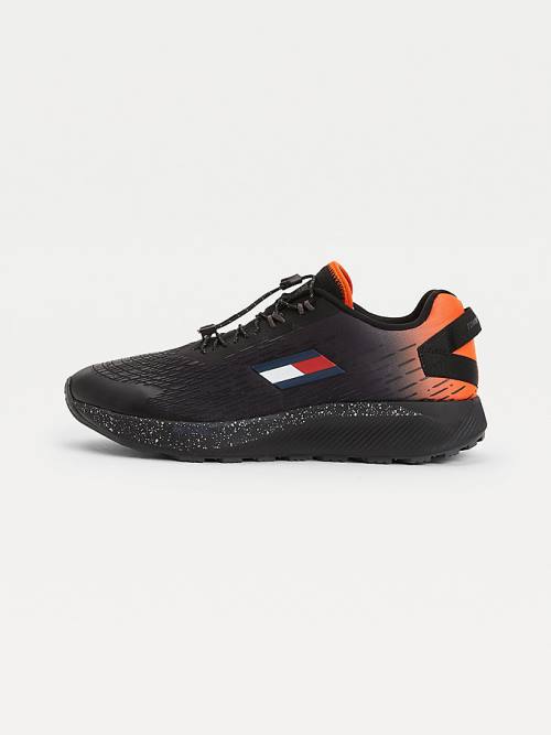 Black Tommy Hilfiger Sport Trail Men's Sneakers | TH647ZWA