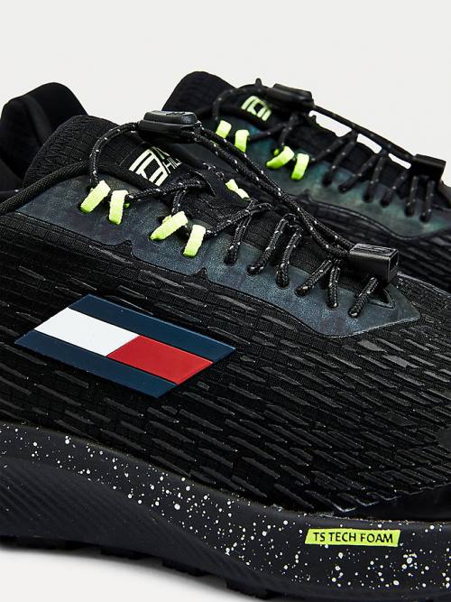 Black Tommy Hilfiger Sport Trail Women's Sneakers | TH512CDQ