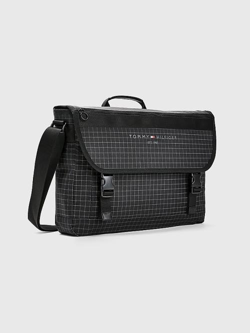 Black Tommy Hilfiger TH Established Messenger Men's Bags | TH092DTK