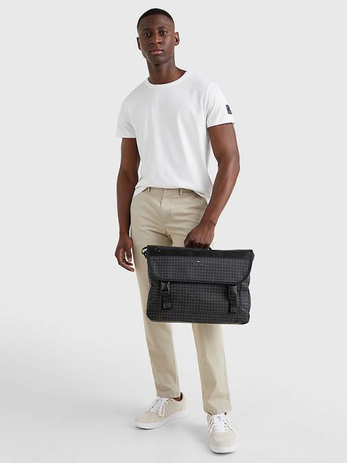 Black Tommy Hilfiger TH Established Messenger Men's Bags | TH092DTK