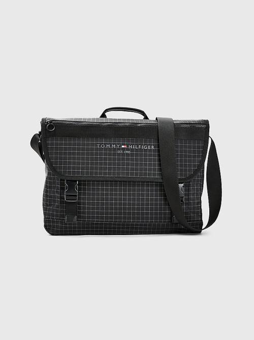 Black Tommy Hilfiger TH Established Messenger Men\'s Bags | TH092DTK