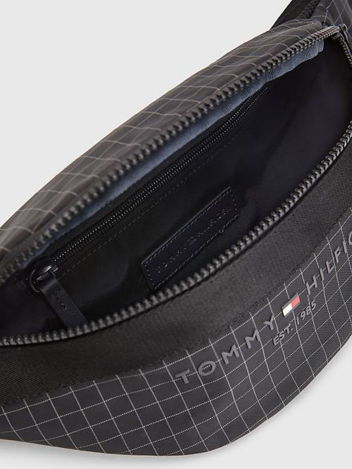 Black Tommy Hilfiger TH Established Square Print Crossbody Men's Bags | TH804YFN