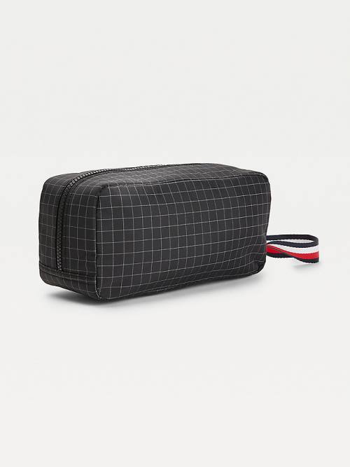 Black Tommy Hilfiger TH Established Water Repellent Washbag Men's Bags | TH638CPV