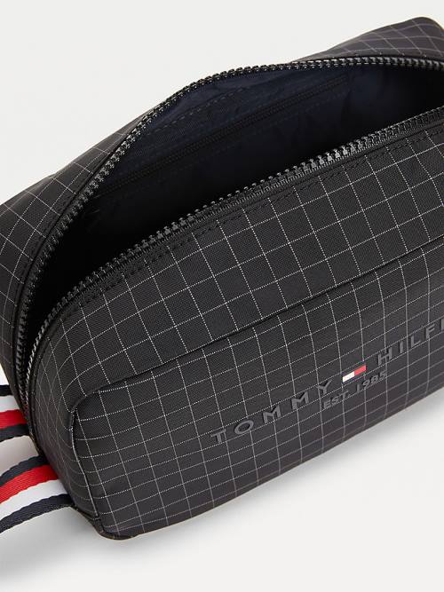 Black Tommy Hilfiger TH Established Water Repellent Washbag Men's Bags | TH638CPV