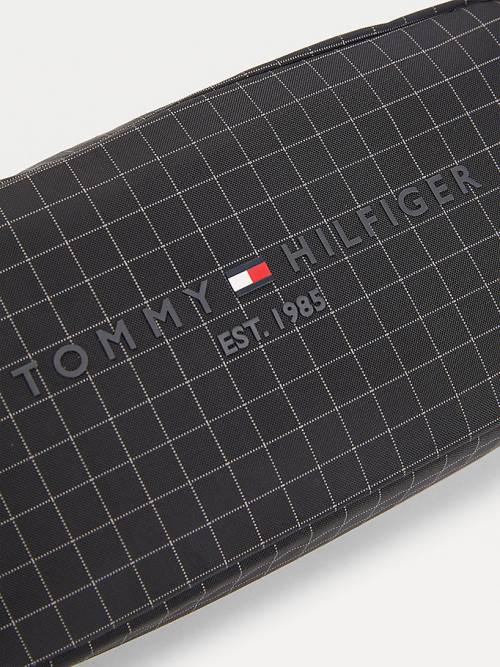 Black Tommy Hilfiger TH Established Water Repellent Washbag Men's Bags | TH638CPV