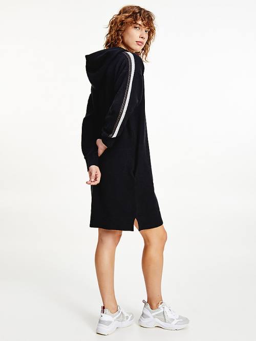 Black Tommy Hilfiger TH Flex Relaxed Fit Women's Dress | TH814BKV