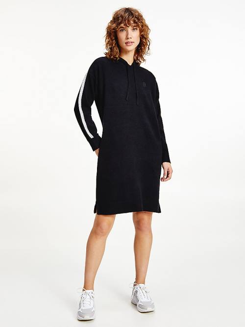 Black Tommy Hilfiger TH Flex Relaxed Fit Women\'s Dress | TH814BKV