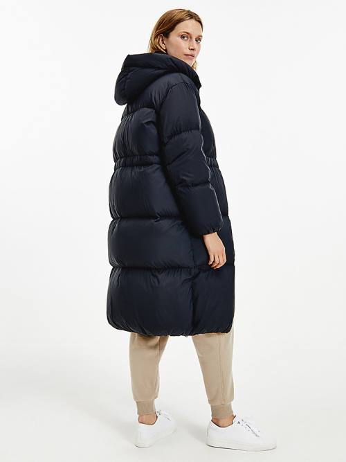 Black Tommy Hilfiger TH Protect Down Puffer Coat Women's Jackets | TH386ICJ