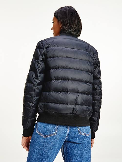 Black Tommy Hilfiger TH Protect Lightweight Filled Bomber Women's Jackets | TH309KQN