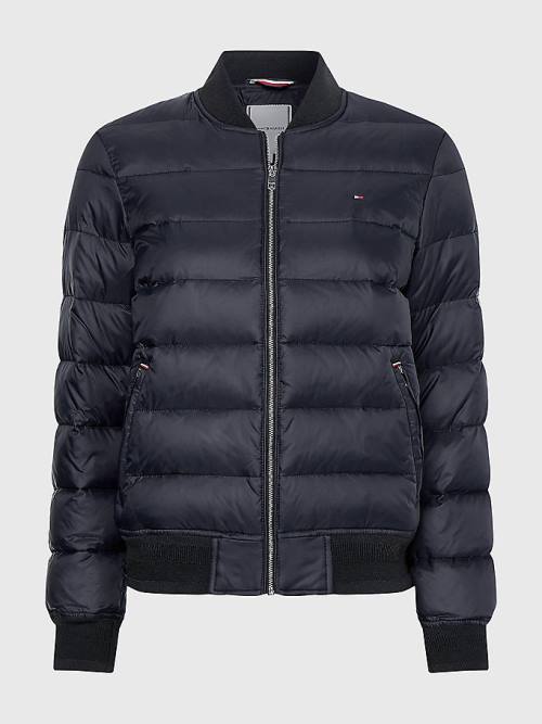 Black Tommy Hilfiger TH Protect Lightweight Filled Bomber Women's Jackets | TH309KQN