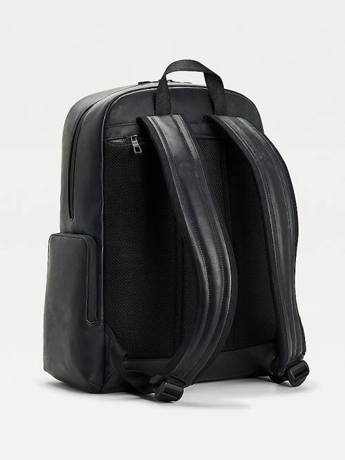 Black Tommy Hilfiger TH Tech Commuter Backpack Men's Bags | TH492ECP