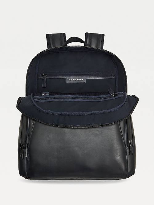 Black Tommy Hilfiger TH Tech Commuter Backpack Men's Bags | TH492ECP