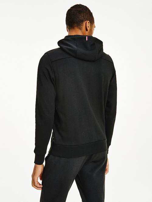 Black Tommy Hilfiger TH Tech Essential Men's Hoodie | TH143IHT