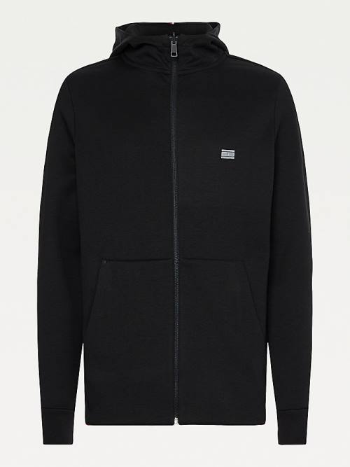 Black Tommy Hilfiger TH Tech Essential Men's Hoodie | TH143IHT