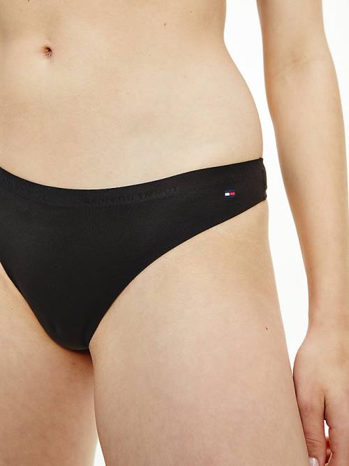 Black Tommy Hilfiger TH Ultra Soft Thong Women's Underwear | TH295ENG