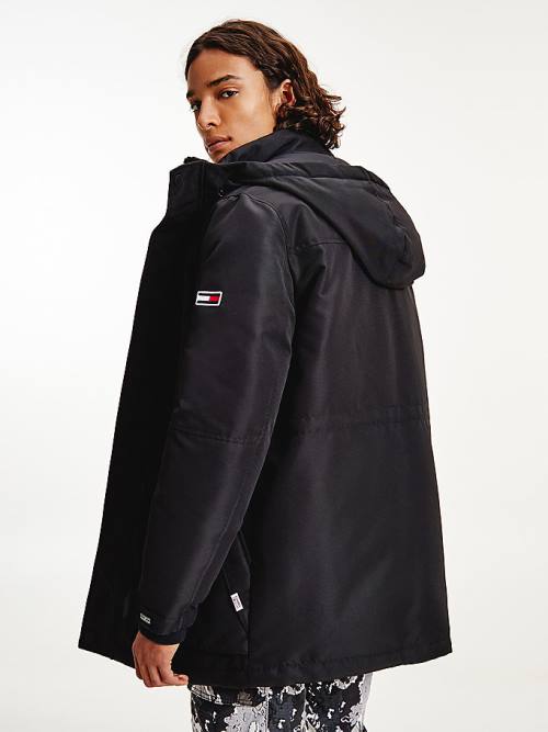 Black Tommy Hilfiger Tech Padded Parka Men's Jackets | TH028DIW