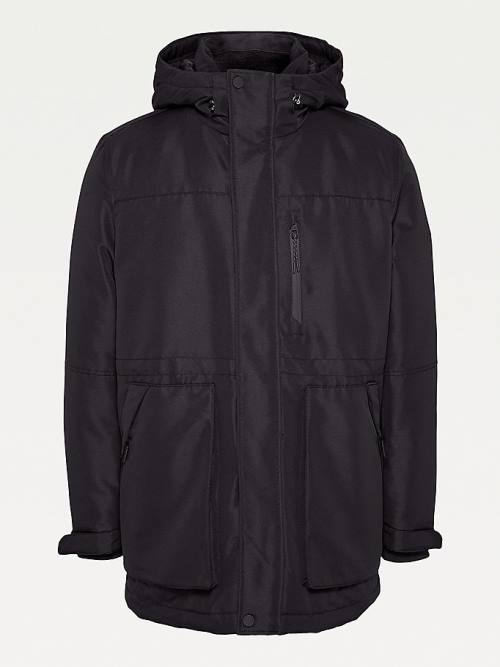 Black Tommy Hilfiger Tech Padded Parka Men's Jackets | TH028DIW