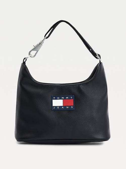 Black Tommy Hilfiger Tommy Badge Shoulder Women\'s Bags | TH175IXD