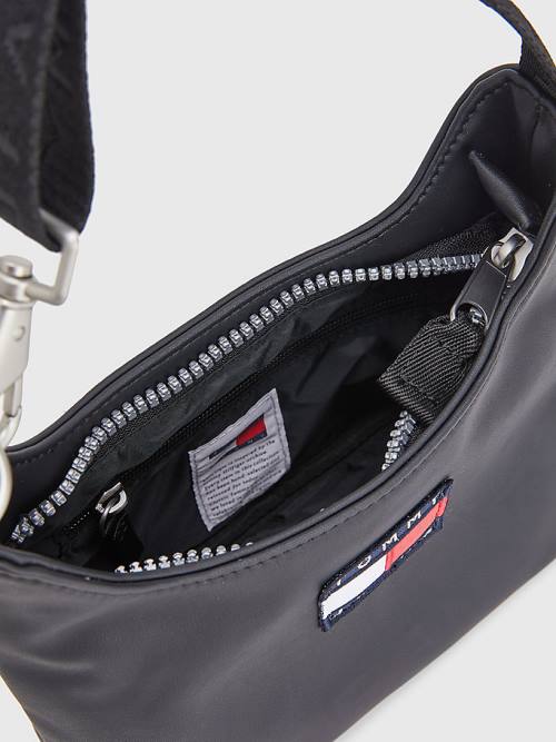 Black Tommy Hilfiger Tommy Badge Shoulder Women's Bags | TH463BUV