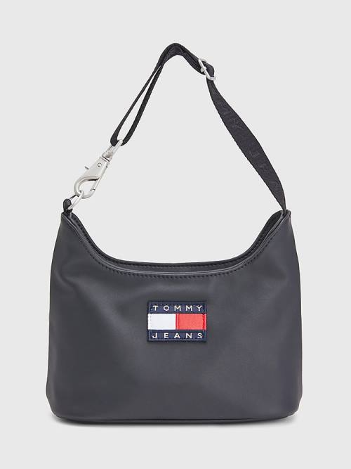 Black Tommy Hilfiger Tommy Badge Shoulder Women\'s Bags | TH463BUV