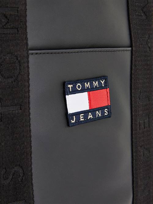 Black Tommy Hilfiger Tommy Badge Tote Women's Bags | TH194PCO