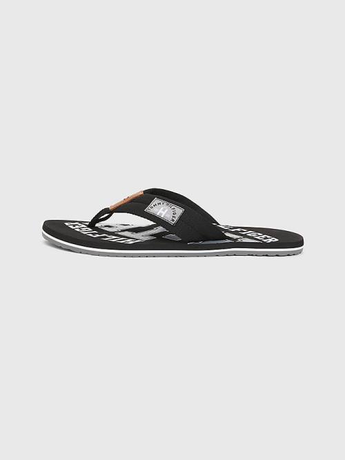 Black Tommy Hilfiger Tommy Beach Men's Sandals | TH278WGM