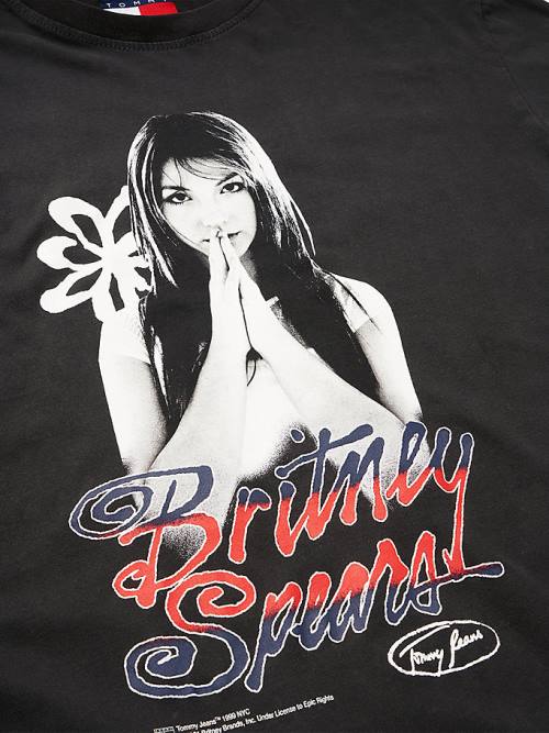 Black Tommy Hilfiger Tommy Revisited Britney Men's T Shirts | TH284EMR