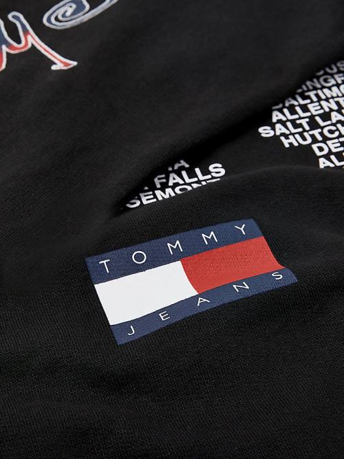 Black Tommy Hilfiger Tommy Revisited Britney Oversized Women's Sweatshirts | TH809SOM