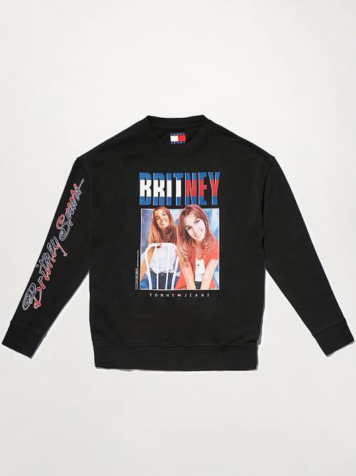 Black Tommy Hilfiger Tommy Revisited Britney Oversized Women\'s Sweatshirts | TH809SOM