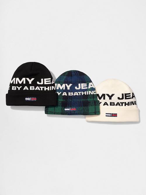 Black Tommy Hilfiger Tommy X AAPE Beanie Men's Hats | TH057UPC