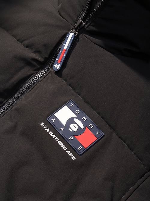 Black Tommy Hilfiger Tommy X AAPE Exclusive Puffer Men's Jackets | TH354QCH