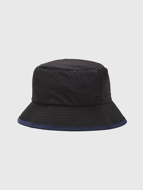 Black Tommy Hilfiger Travel Bucket Men's Hats | TH241CYA