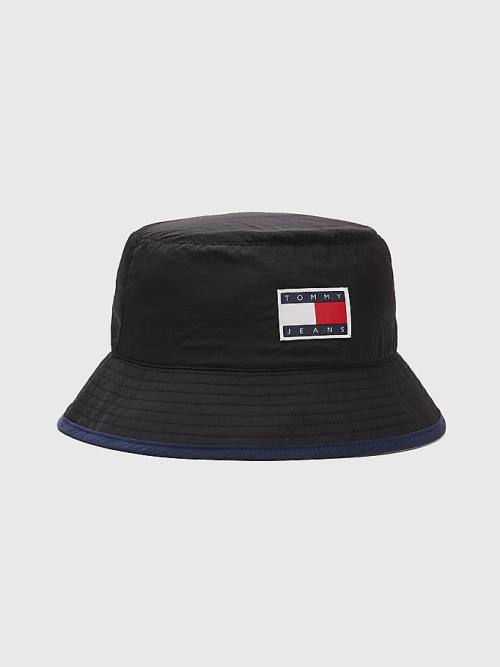 Black Tommy Hilfiger Travel Bucket Men\'s Hats | TH241CYA