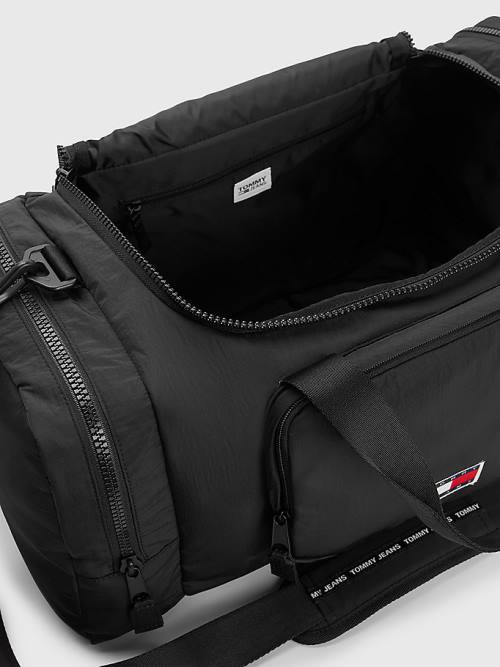 Black Tommy Hilfiger Travel Duffle Men's Bags | TH908YTA