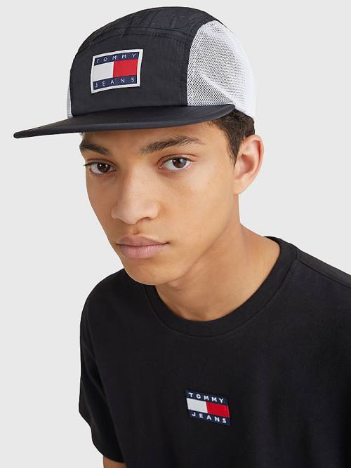 Black Tommy Hilfiger Travel Mesh Cap Men's Hats | TH453EXN