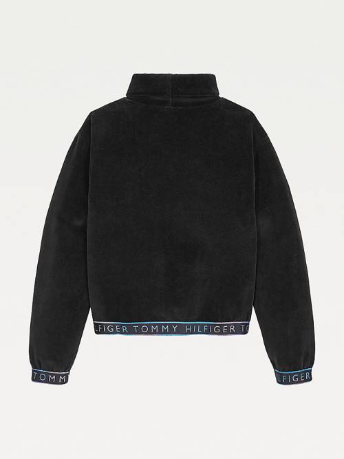 Black Tommy Hilfiger Turtle Neck Girls' Sweatshirts | TH206KCY