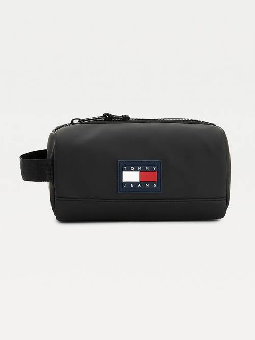 Black Tommy Hilfiger Urban Zipped Washbag Men\'s Bags | TH643DQY