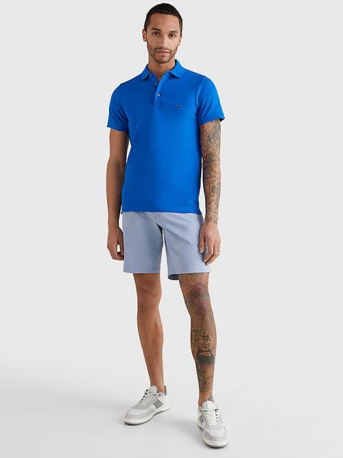 Blue Tommy Hilfiger 1985 Essential Slim Fit Men's Polo Shirts | TH935LCG