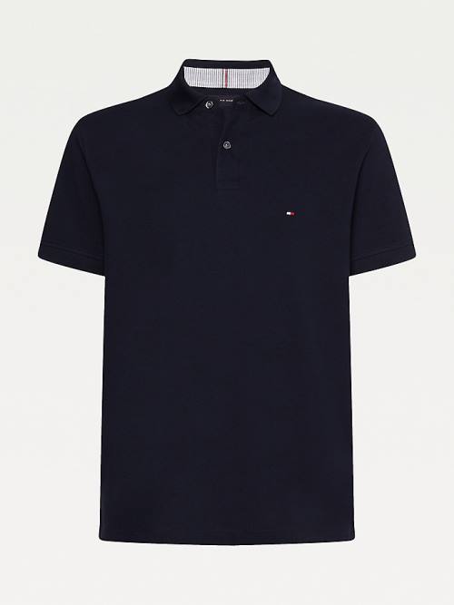 Blue Tommy Hilfiger 1985 Essential TH Flex Men\'s Polo Shirts | TH457SYD