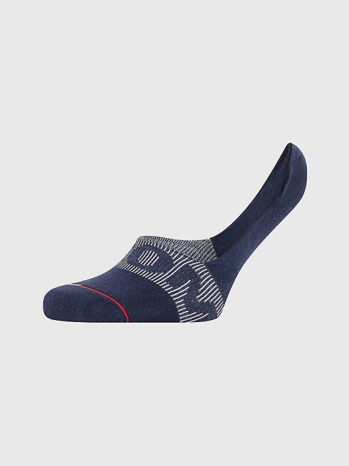 Blue Tommy Hilfiger 1-Pack Logo No Show Men\'s Socks | TH891CQV